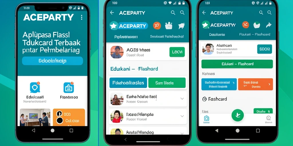 Tampilan antarmuka aplikasi ACEPARTY yang menarik dan fungsional.