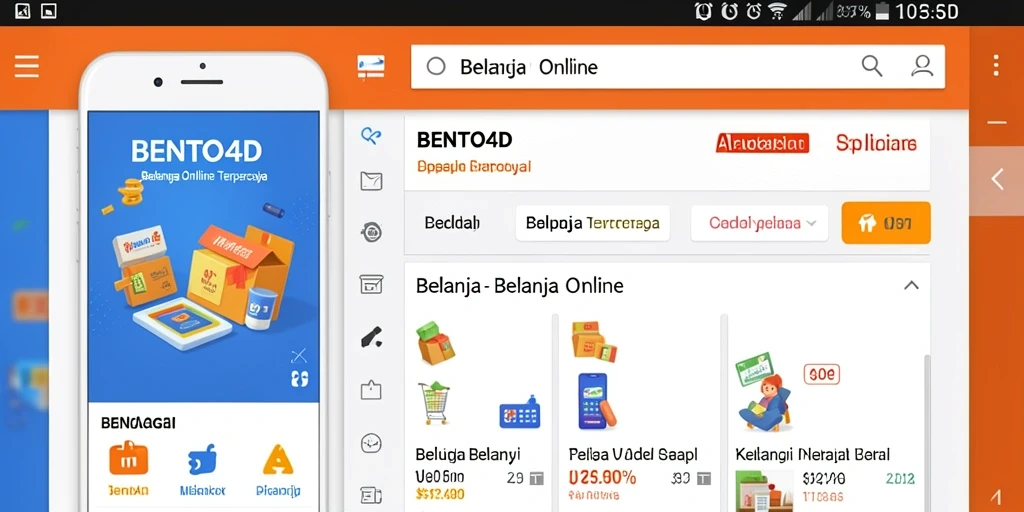 Tampilan antarmuka BENTO4D yang intuitif untuk belanja online.