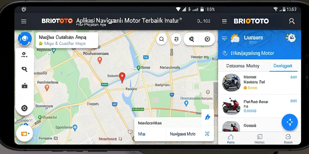Tampilan antarmuka BRIOTOTO dengan fitur navigasi motor yang intuitif.