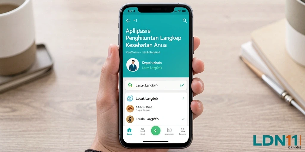 Tampilan antarmuka utama LDN11 untuk pelacakan langkah harian.
