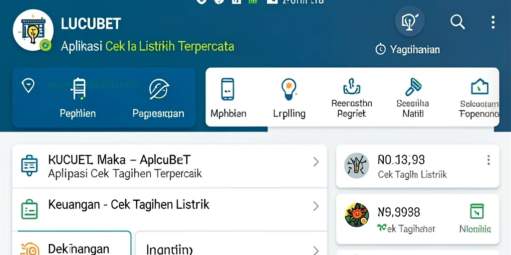 Antarmuka LUCUBET untuk cek tagihan listrik yang jelas dan sederhana.