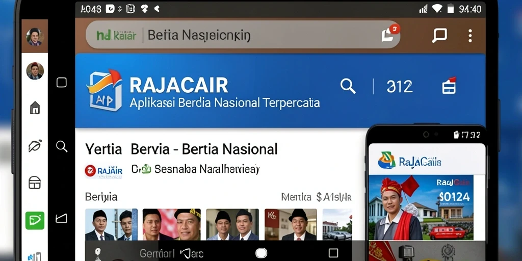 Tampilan antarmuka utama RAJACAIR yang menarik dan informatif.
