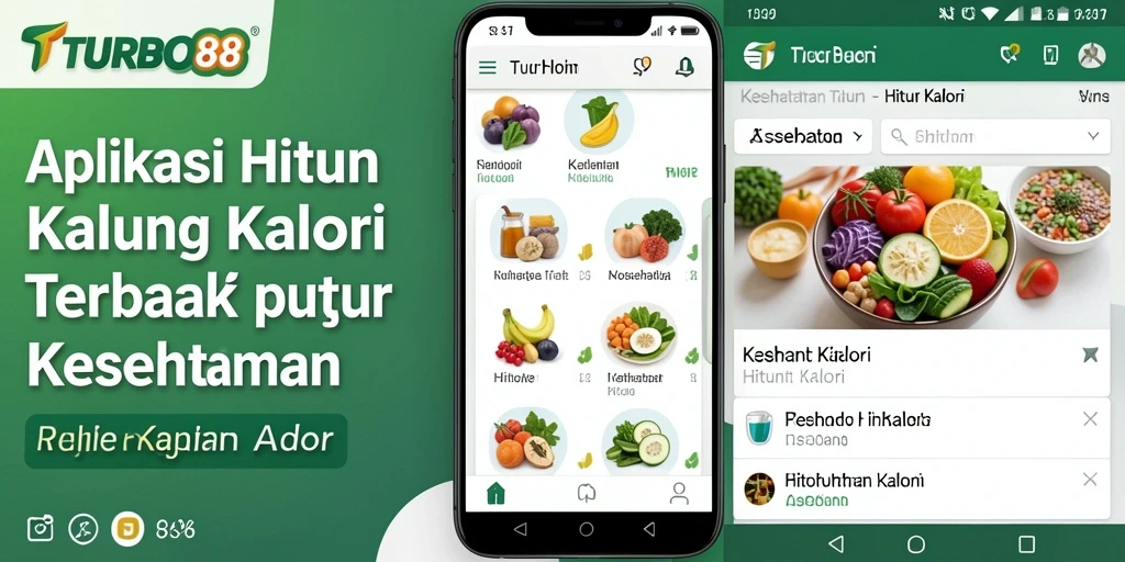 Antarmuka TURBO88 yang sederhana dan fungsional untuk menghitung kalori.