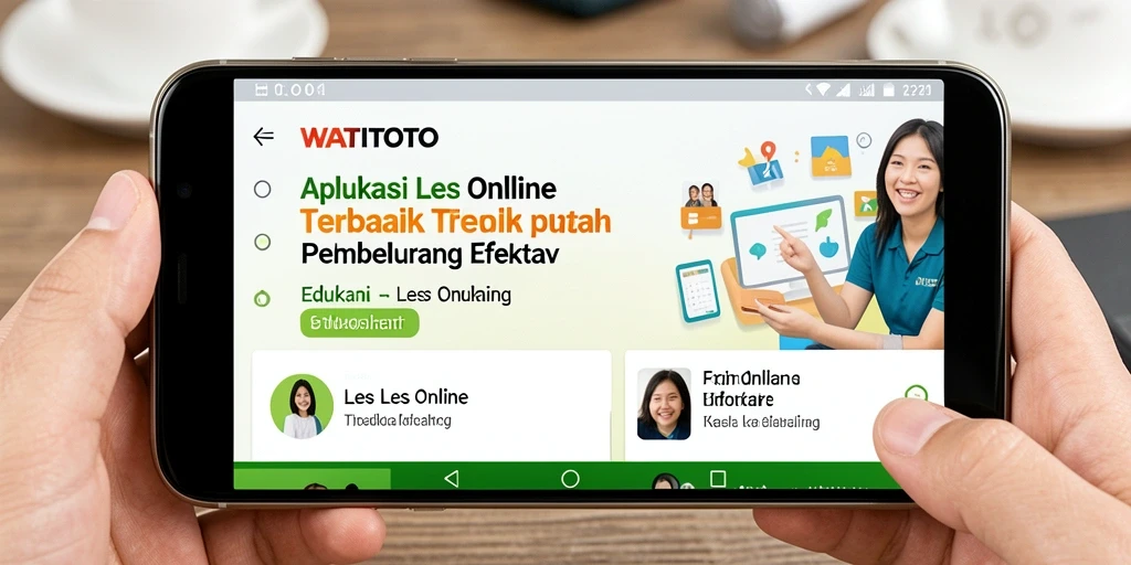 Tampilan antarmuka aplikasi WATITOTO untuk Les Online yang menarik dan interaktif.